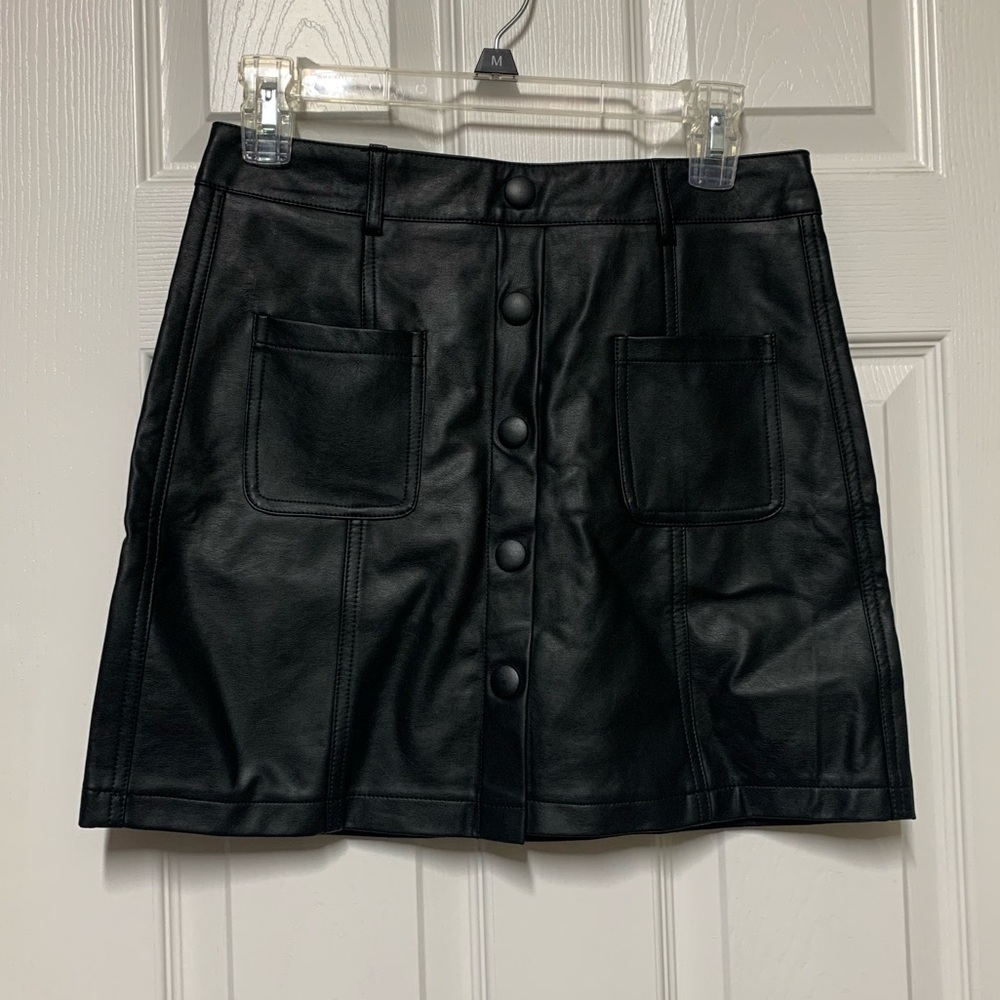 NWT faux leather mini skirt